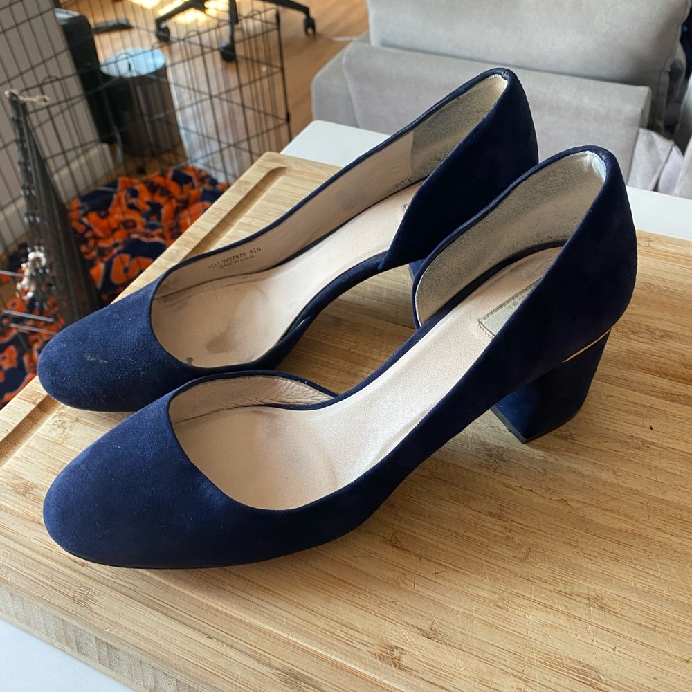 Navy Suede Cole Haan heels